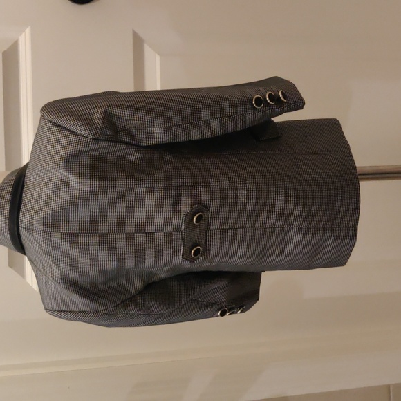 Mini World, Black/gray boys one button front closure Formal Blazer - Picture 5 of 13